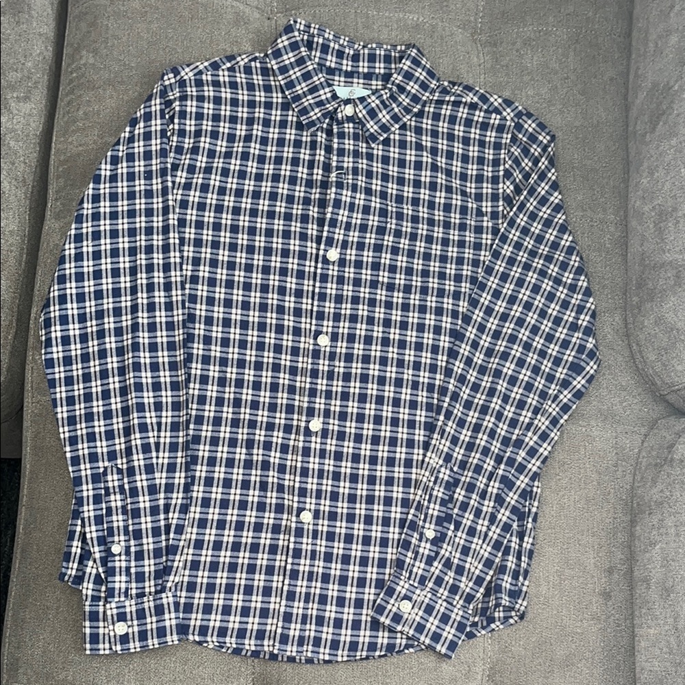 Class Club Blue and White Casual Button Down Shirt